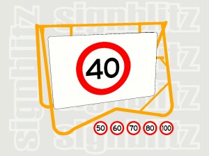 SWR4-1 _Speed Limit Sign on Swing Stand (choose your speed) CL1 Ref 1200x900mm