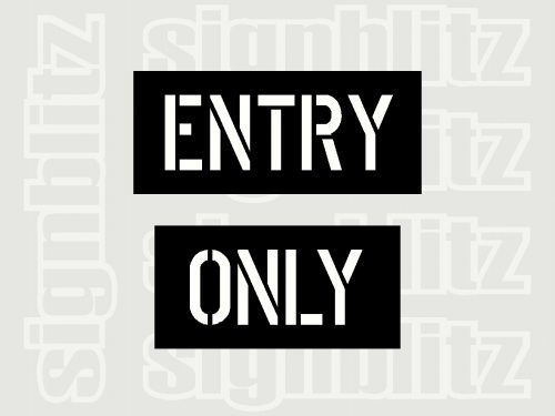 Entry Only Stencil