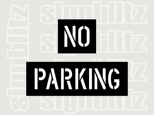 No Parking stencil