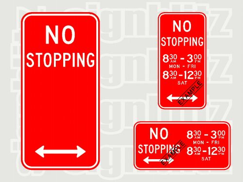 R5-400 No Stopping Sign