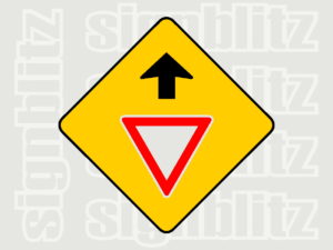 Give Way  Ahead  Warning  Traffic Sign 600x600mm Aluminium Class 1 Reflective