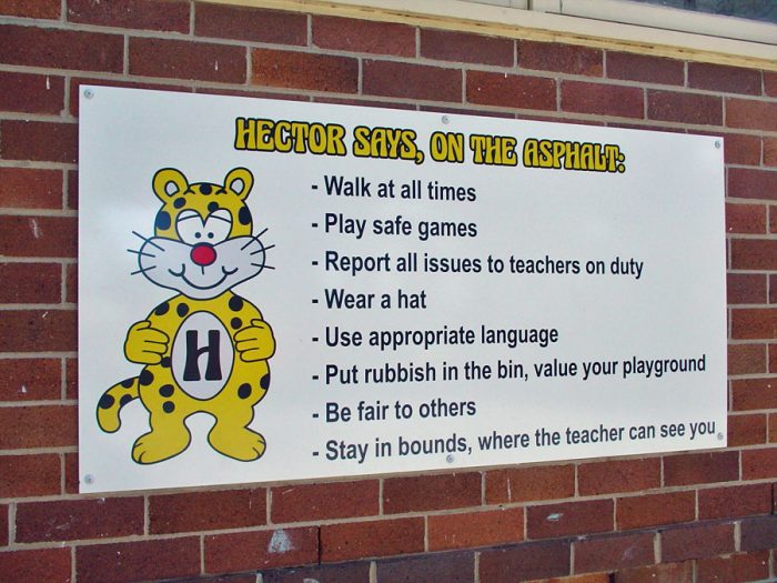 Primary School PBL Rules Sign