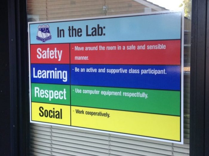 School Rules Signs & PBL (Positive Behaviour for Learning) Custom Signs