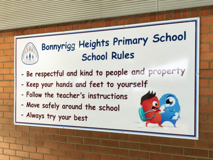 School Rules Sign