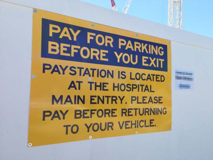 Pay For Parking Paystation custom sign
