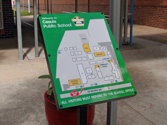 School Map Directory Signs
