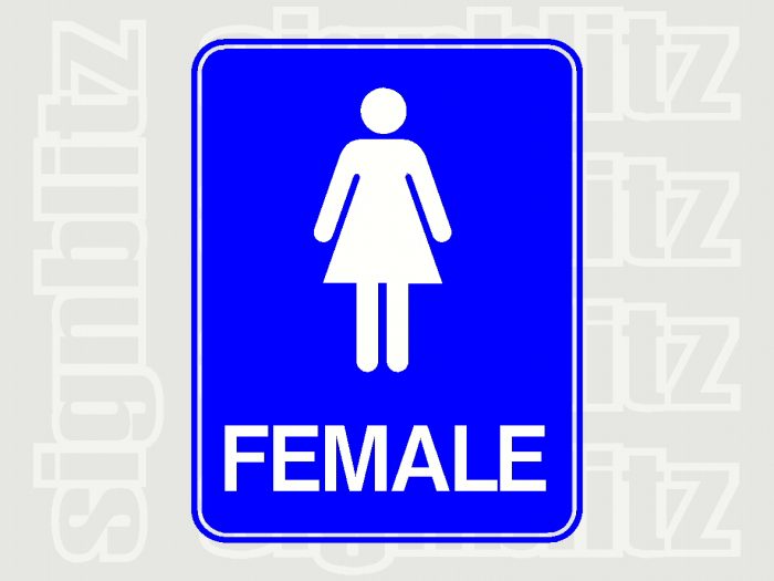 17ED-12-F Female Toilet School Sign