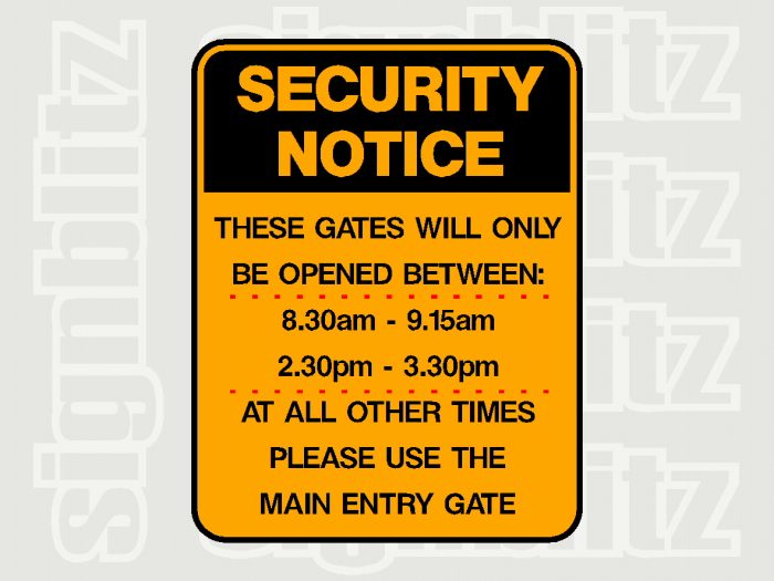 17ED-9 Student Safety School Gate Sign