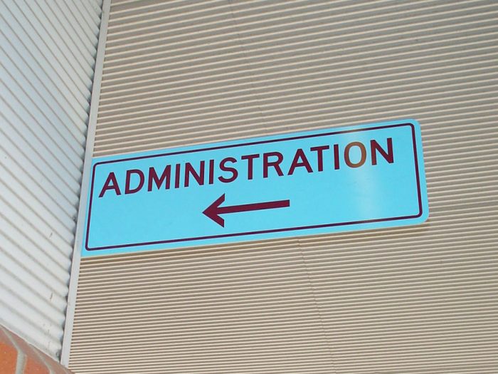 School Block Signs - Administration Office School Block sign
