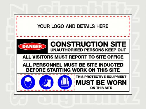 167-1 Multi Message Safety Sign with logo, Danger, Notice & Mandatory Signs