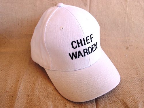 Chief Warden Cap White Colours