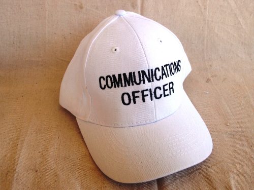 Communications Officer Cap White Colours