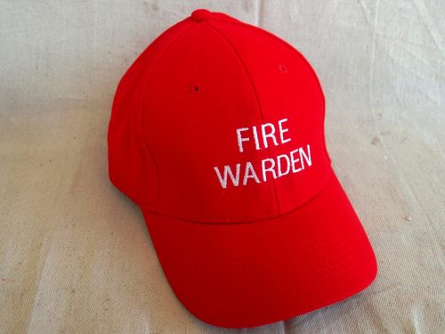 Red Fire Warden Hats