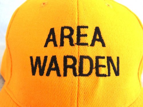 Yellow Area Warden Cap Embroidery