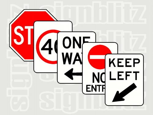 Regulatory Traffic Safety Signs