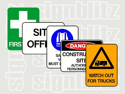 Stock Construction Site Safety Signs