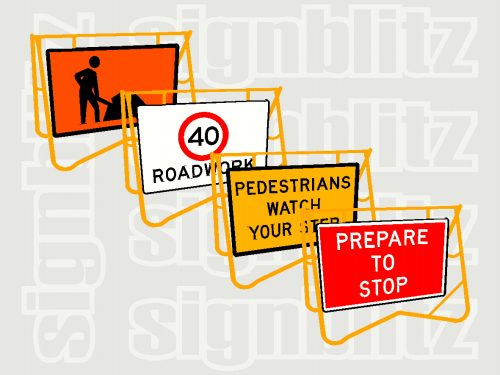 Swing Stand Temporary Roadwork Signs