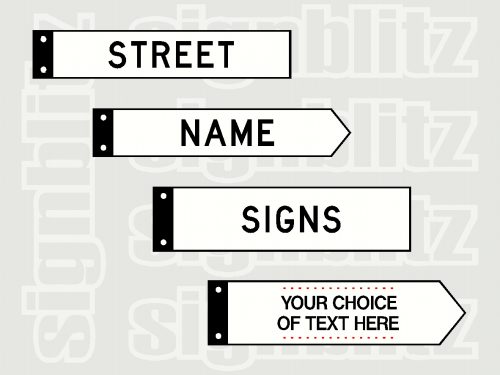 Custom Street Name Blade Signs