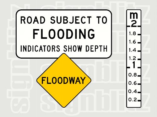 Flood Indicator & Depth Marker Signs