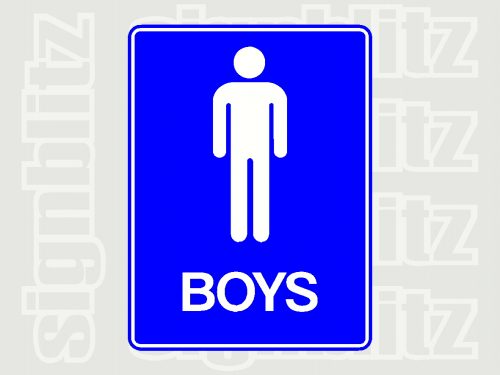 Boys toilet signs