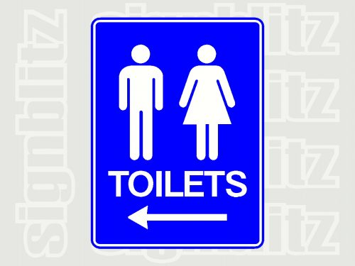 School Toilet Signs left arrow