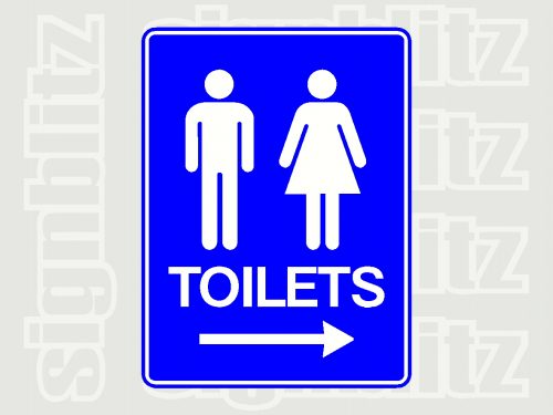 School Toilet Signs right arrow