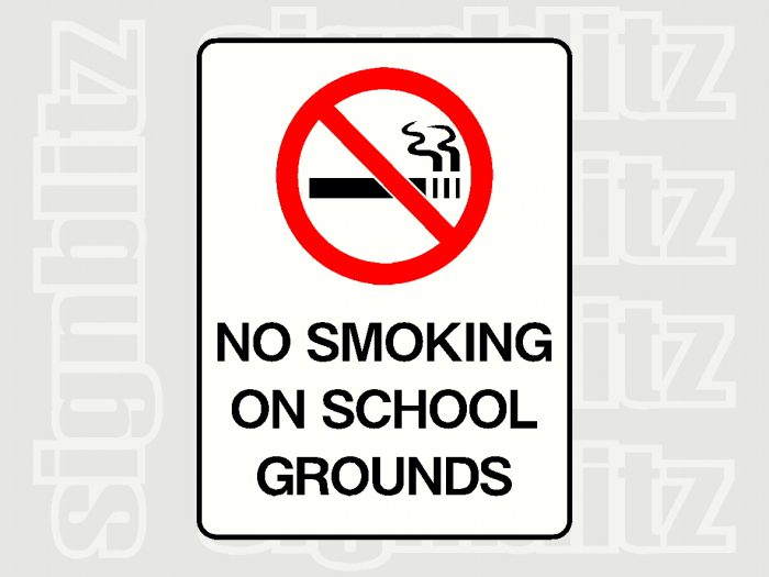 No Smoking School Sign