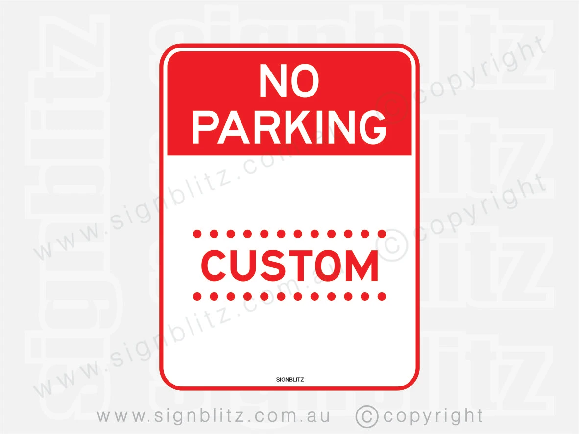 thumbnail image 2 of Custom 'No Parking' Sign - Your Wording - 8x12 Weatherproof Aluminum - Bangin' Meats 2 of 4