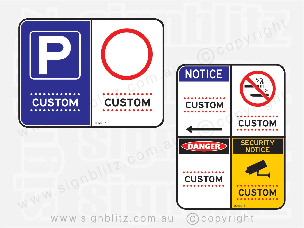 Custom Multi Message Safety Signs