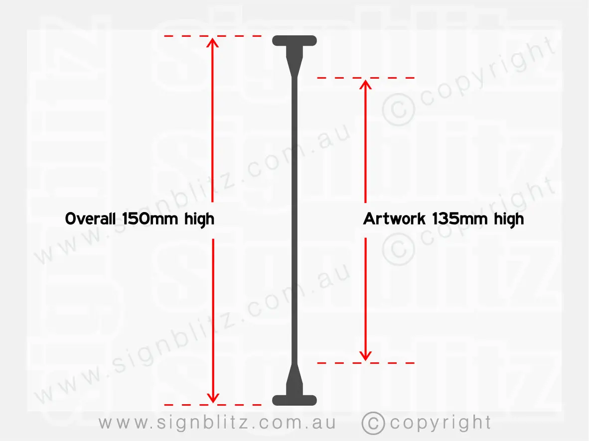street name sign blade dimensions