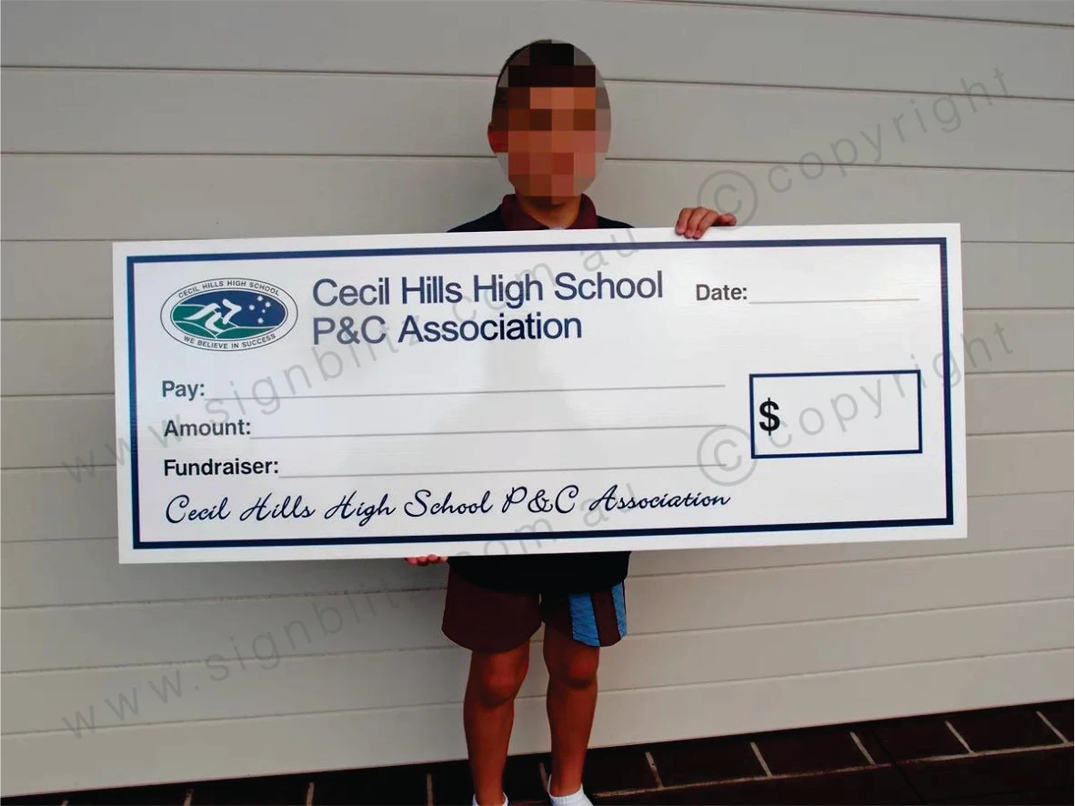 Big Novelty Cheque Sign