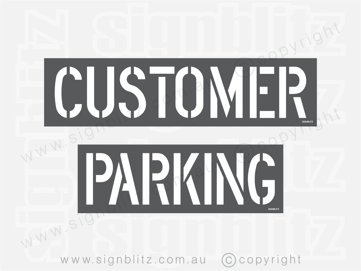 Customer Parking Stencil