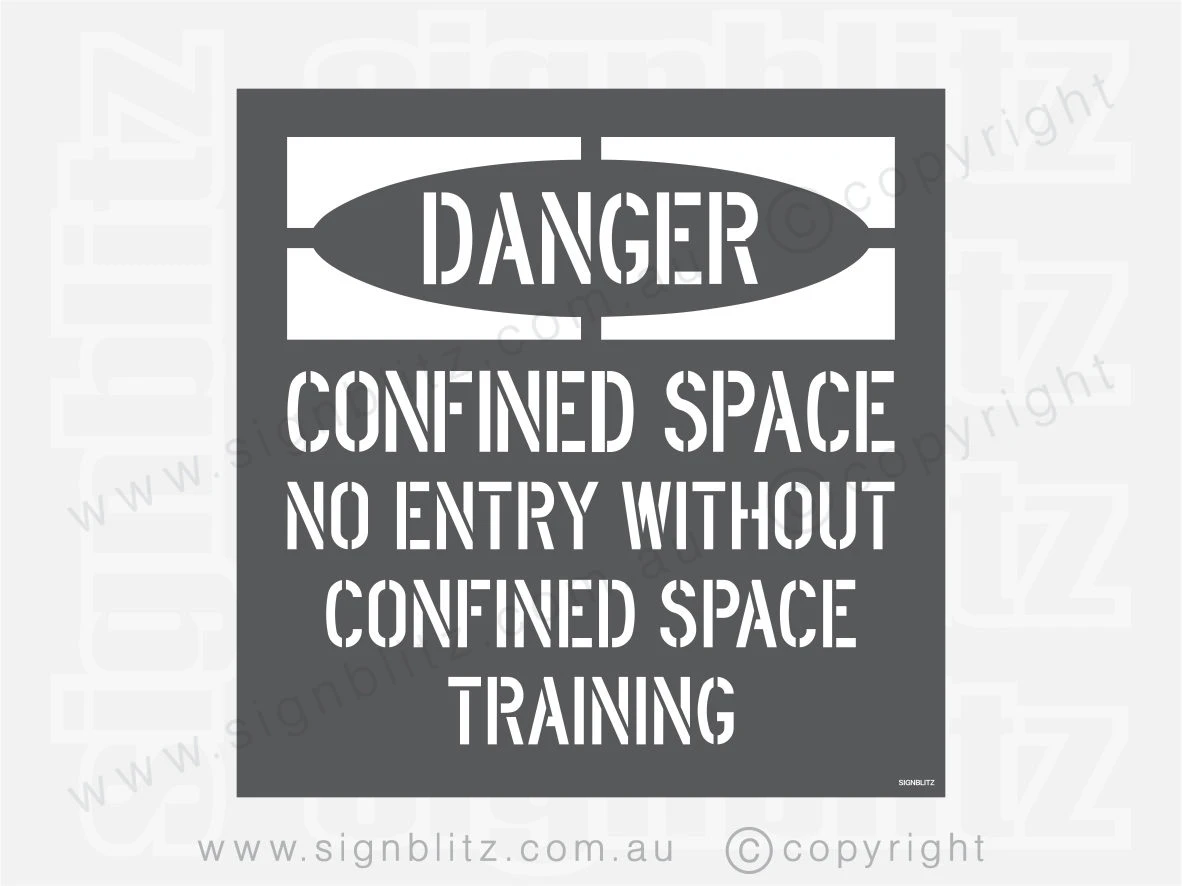 Danger Confined Space Stencil