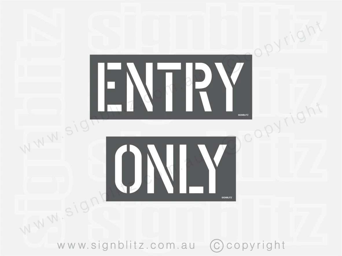 Entry Only Stencil