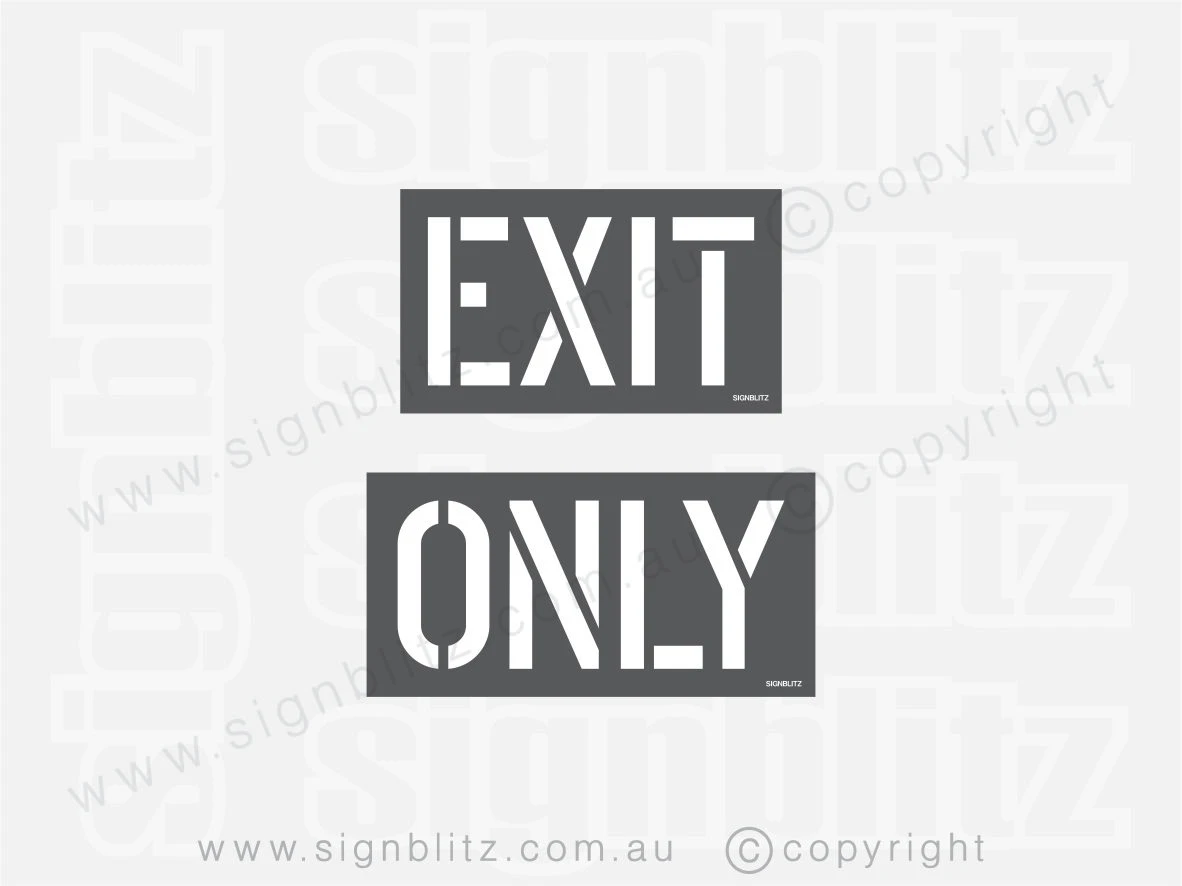 Exit Only Stencil