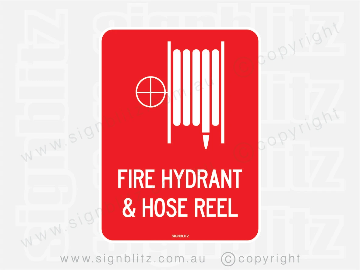 Fire Hydrant And Hose Reel Sign