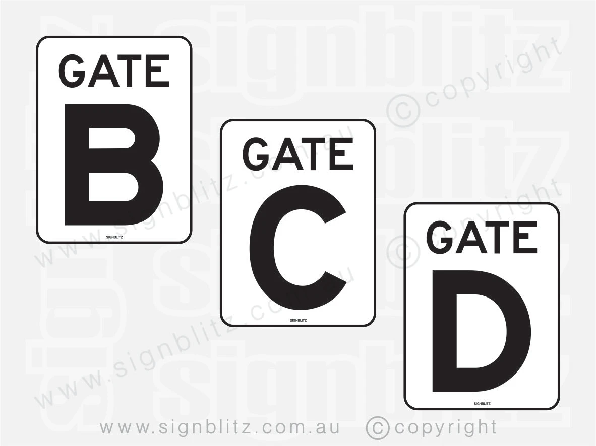 Gate Signage With Letters