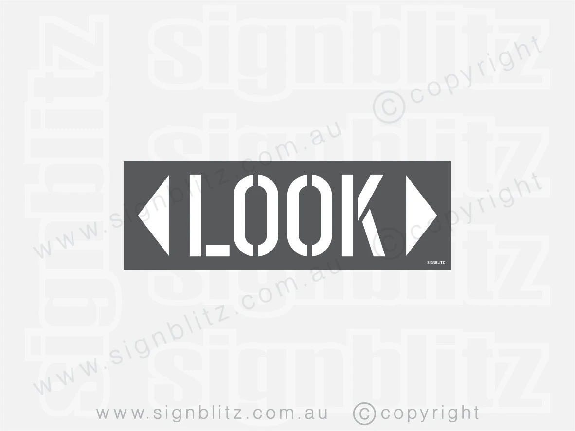 Look Crossing Stencil