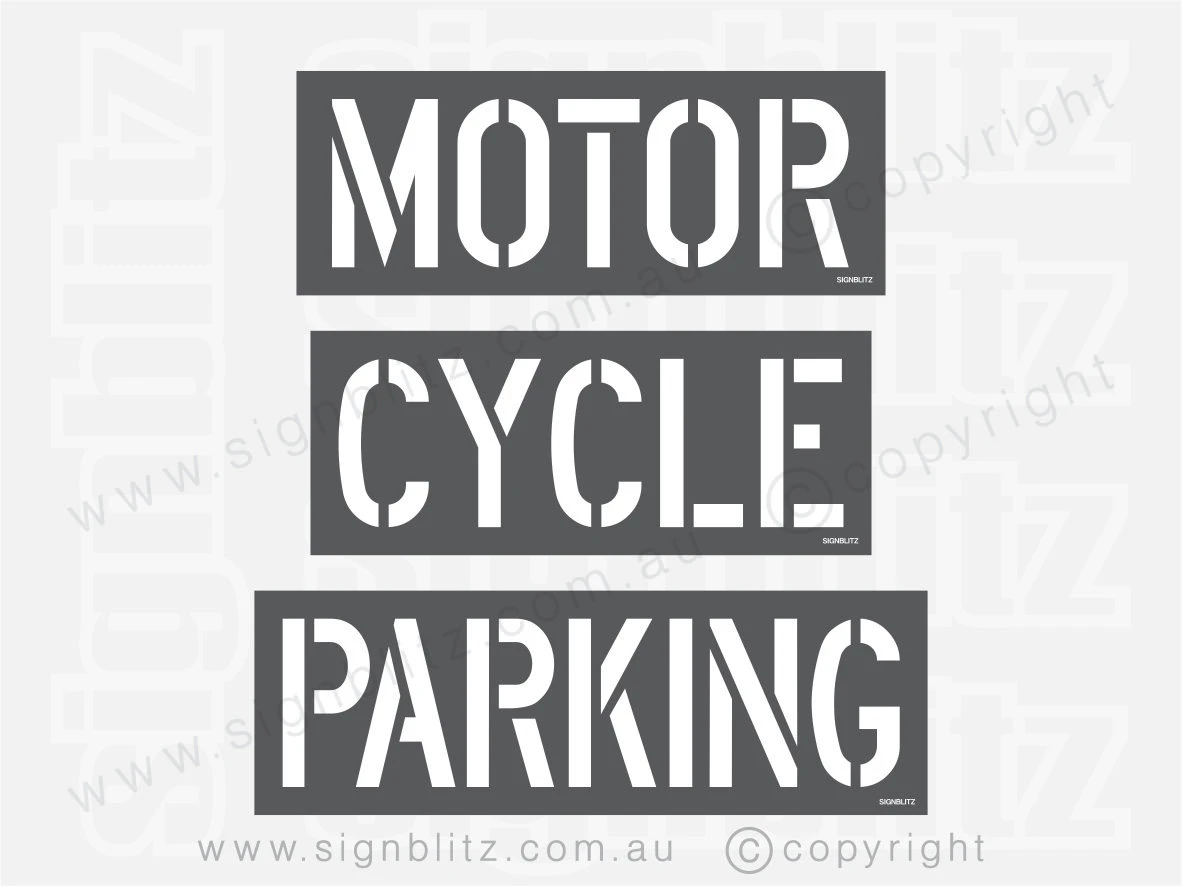 Motor Cycle Parking Stencil
