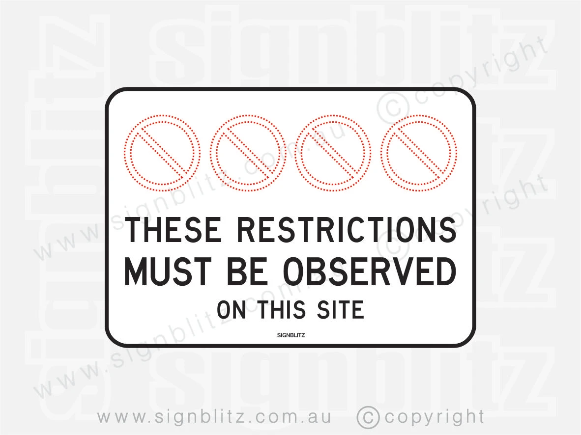 Multi Message Prohibition Safety Sign