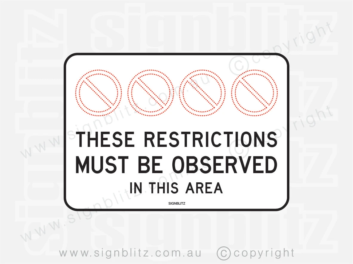 Multi Message Prohibition Safety Sign