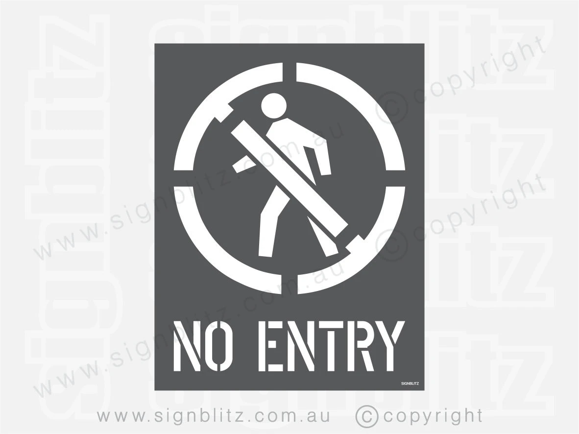 No Pedestrians Stencil