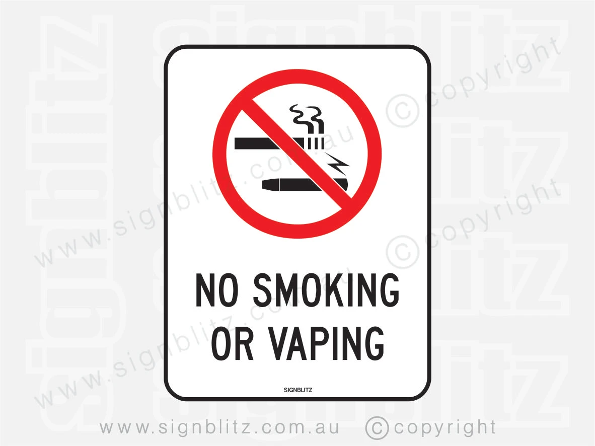 No Smoking Or Vaping Sign