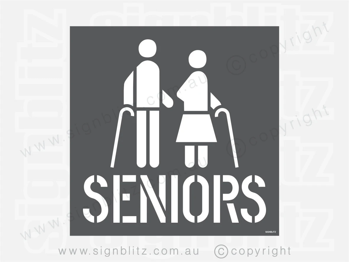 Seniors Parking Stencil