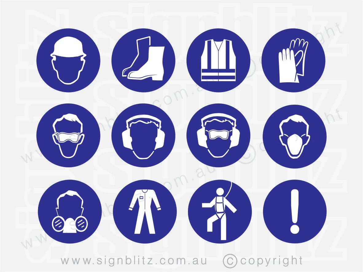 This Protective Equipment Must Be Worn Sign