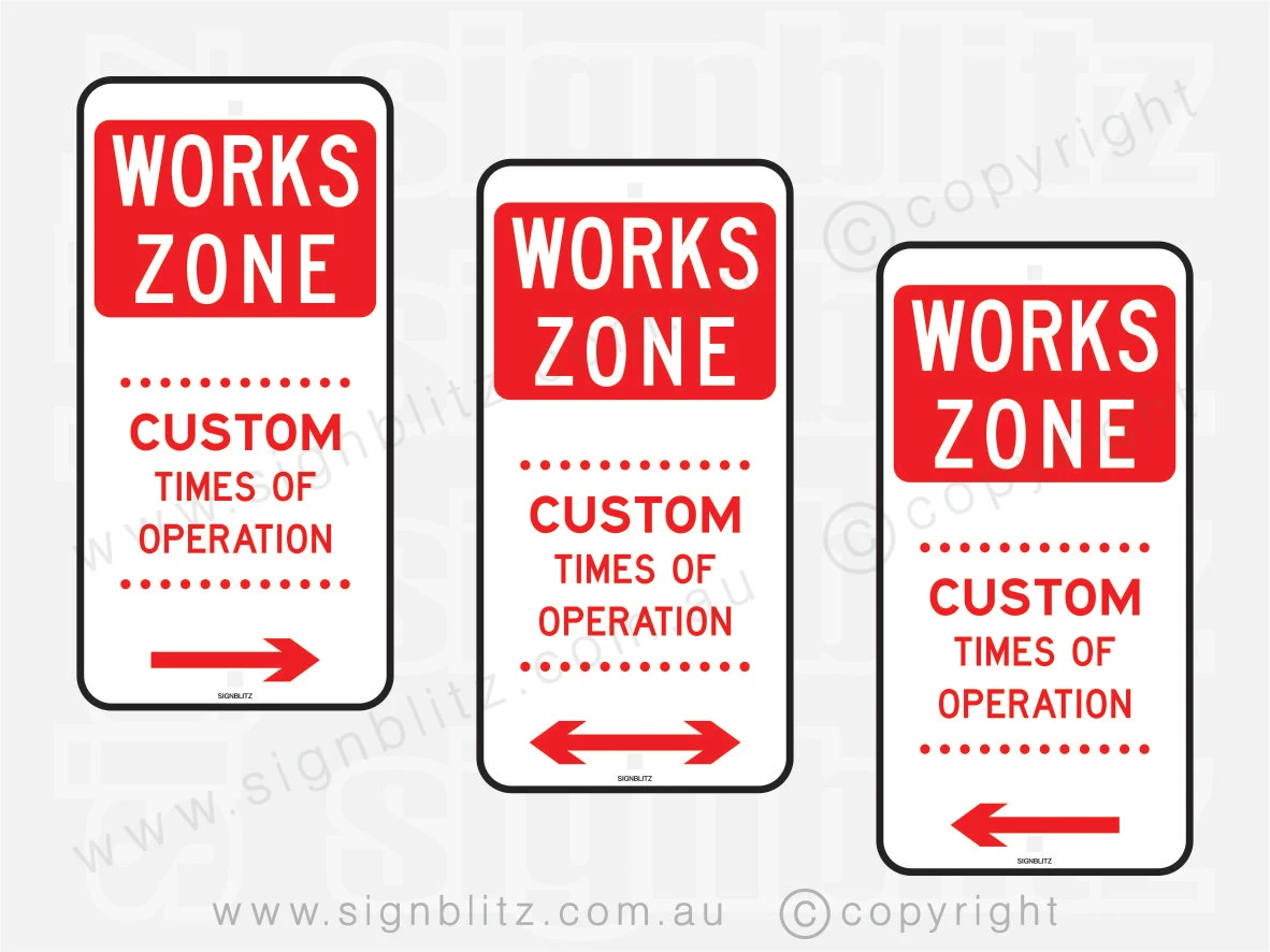 R5-25 Works Zone Signs