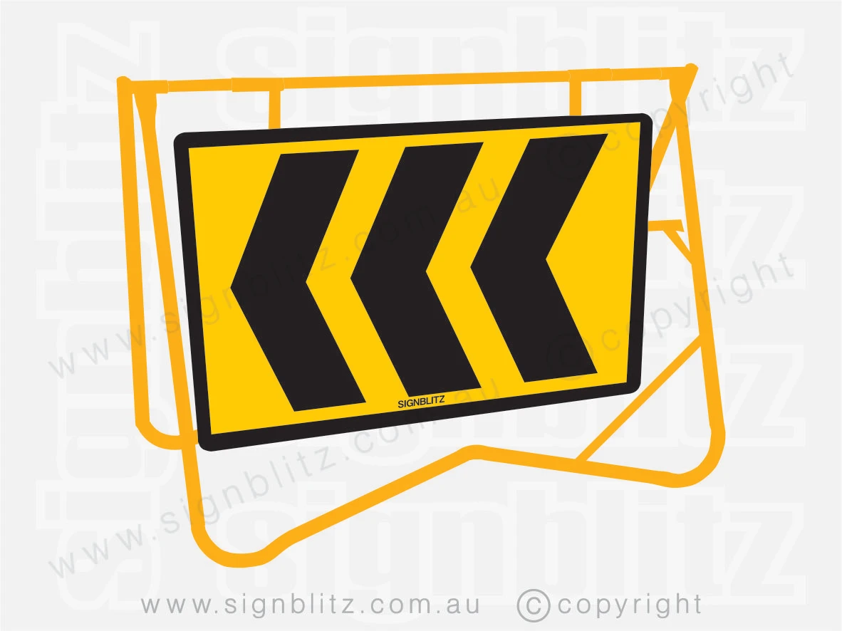 Triple Chevron Sign On Swing Stand
