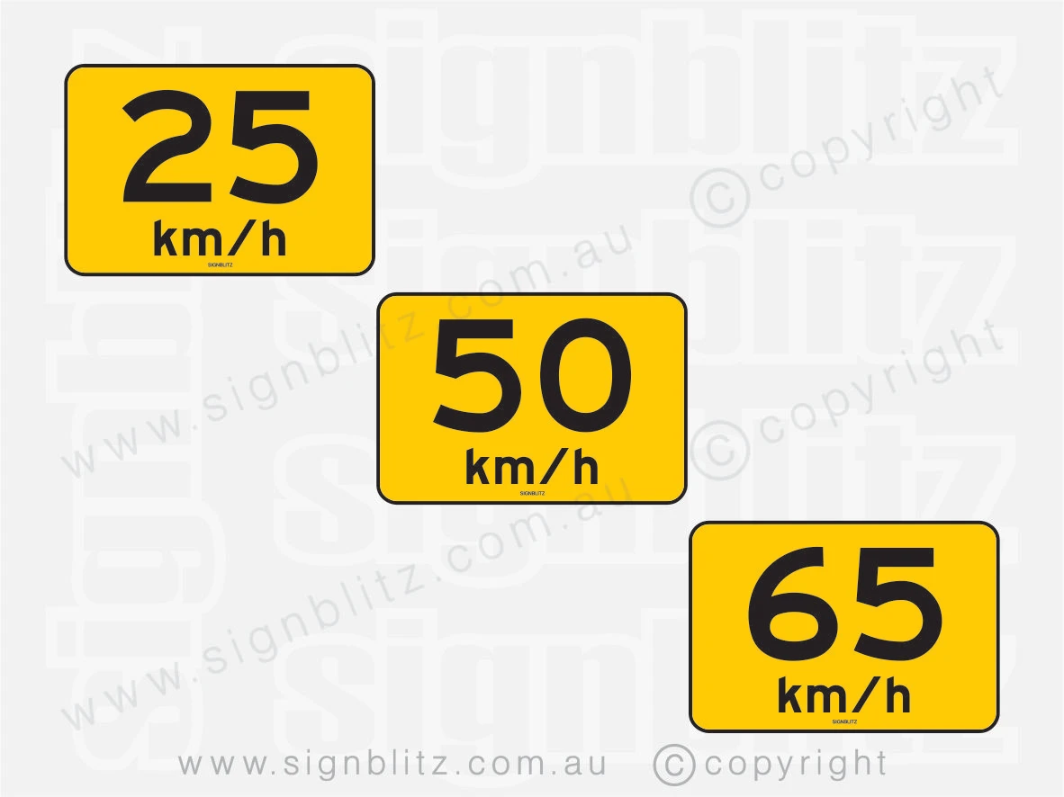 W8-2 Sign Advisory Speed Ahead