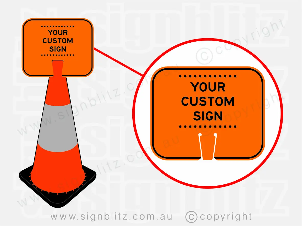 Custom Traffic Cone Signs