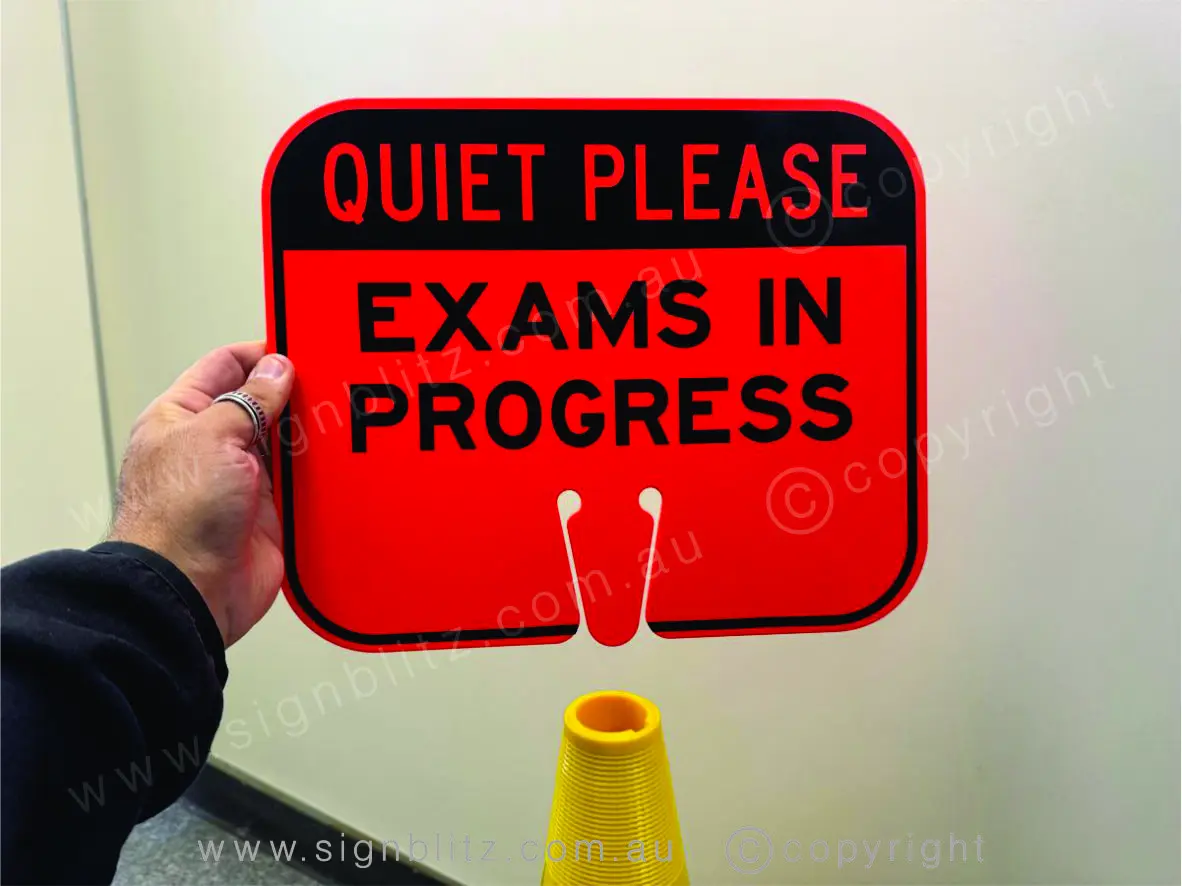 quiet please exams in progress signs for school tests